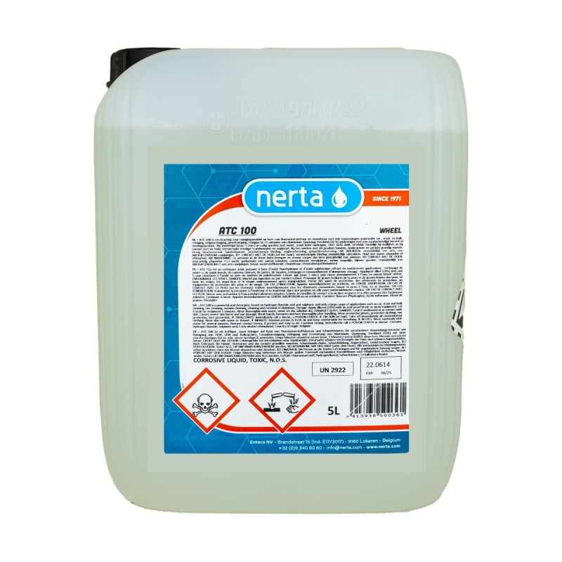 Nerta ATC 100 - Мощен киселинен почистващ препарат за алуминиеви джанти и резервоари, цистерни от инокс 5 л