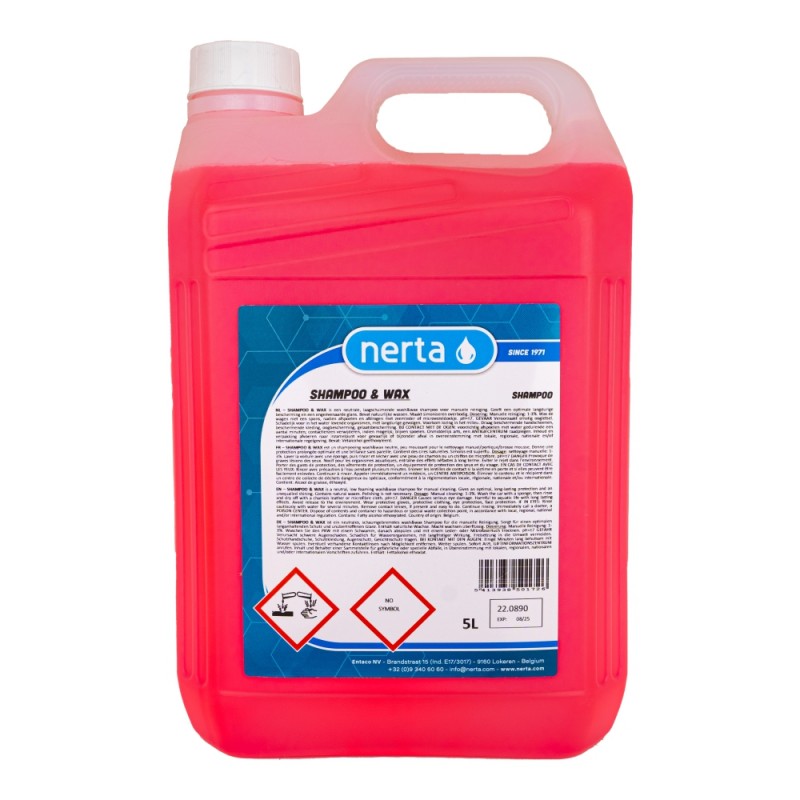 Nerta Car Shampoo & Wax - авто шампоан с вакса за ръчно миене на автомобили 5 л
