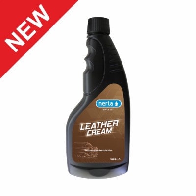Nerta Leather Cream 500 ML почиства, поддържа и предпазва естествена кожа на автомобили с кожен салон